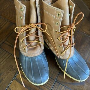 L.L. Bean Brown and Tan Winter Boots. Worn once, these look like new!